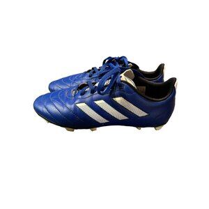 Adidas Kids’ Goletto VIII FG Soccer Cleats Size 5.5 Blue & White with Blue Laces